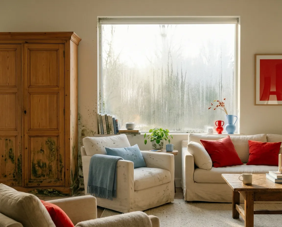 Mur avec humidité à Ascain